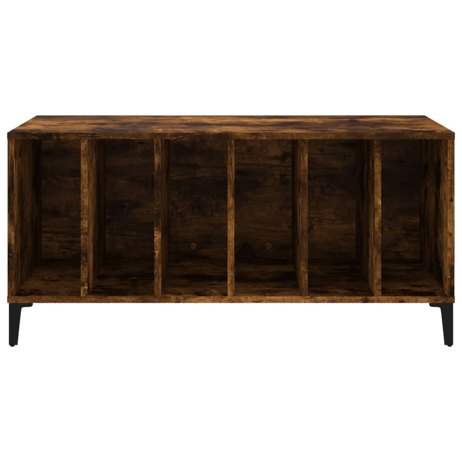Platenkast 100X38X48 Cm Bewerkt Hout Gerookt Eikenkleurig