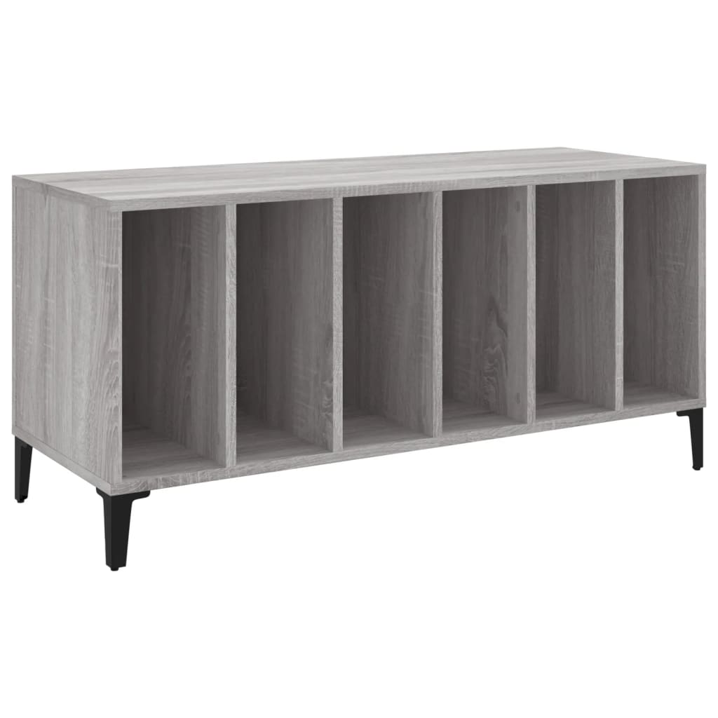 Platenkast 100X38X48 Cm Bewerkt Hout Grijs Sonoma Eikenkleurig