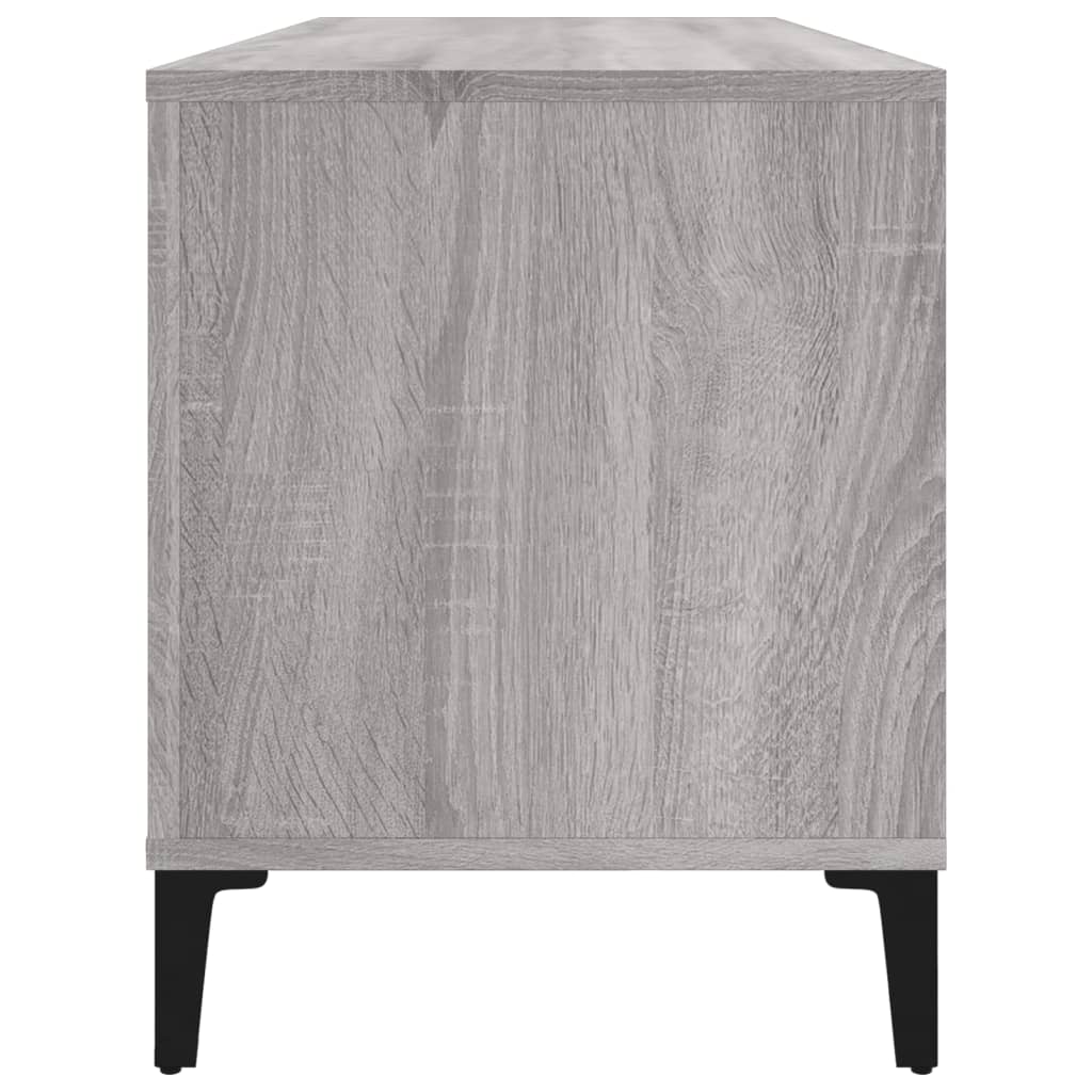 Platenkast 100X38X48 Cm Bewerkt Hout Grijs Sonoma Eikenkleurig