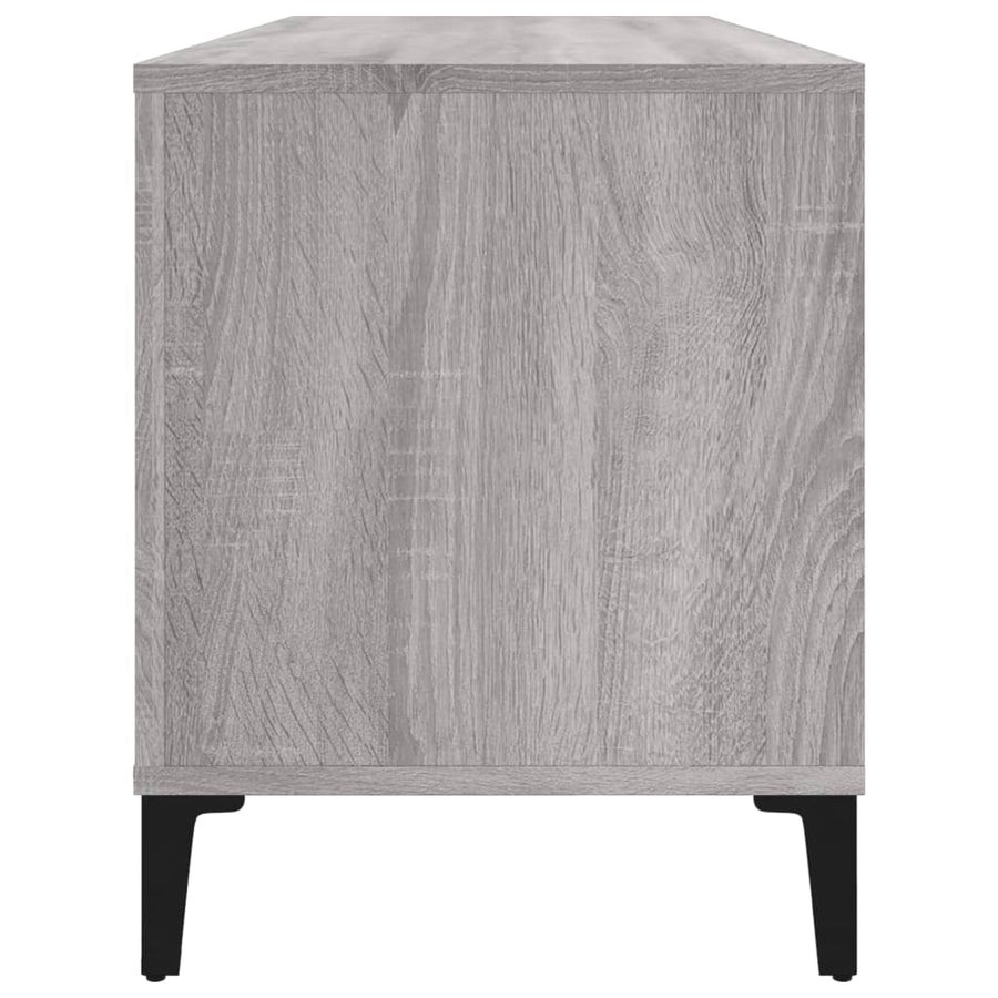 Platenkast 100X38X48 Cm Bewerkt Hout Grijs Sonoma Eikenkleurig