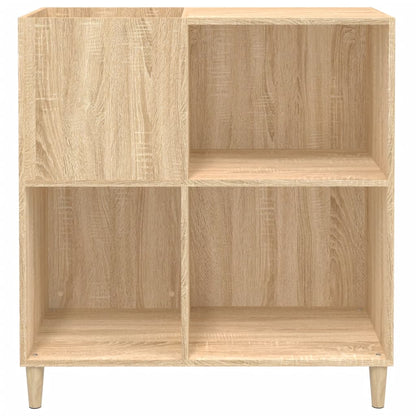 Platenkast 84,5X38X89 Cm Bewerkt Hout Kleurig Sonoma eiken