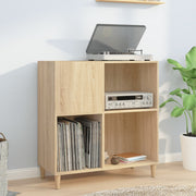 Platenkast 84,5x38x89 cm bewerkt hout sonoma eiken