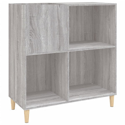 Platenkast 84,5X38X89 Cm Bewerkt Hout Grijs Sonoma Eikenkleurig