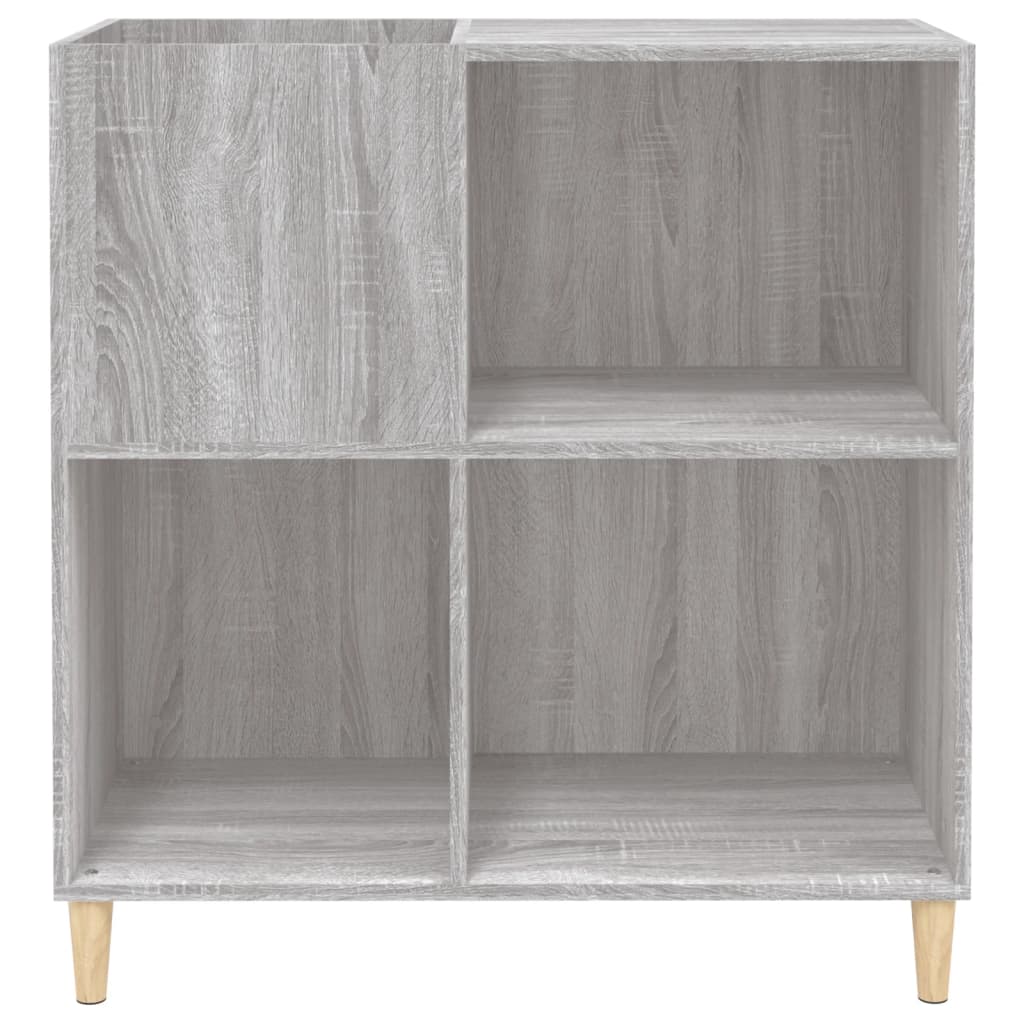 Platenkast 84,5X38X89 Cm Bewerkt Hout Grijs Sonoma Eikenkleurig