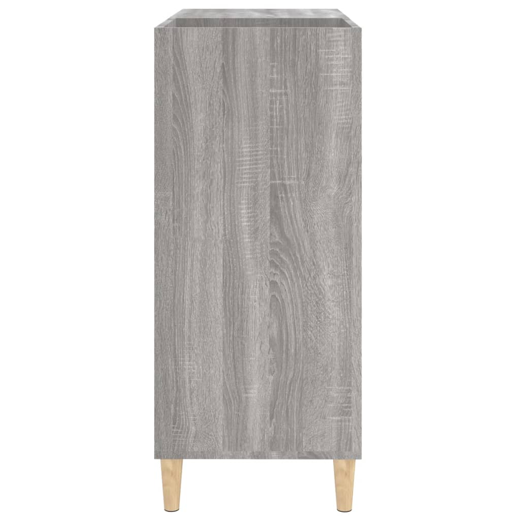 Platenkast 84,5X38X89 Cm Bewerkt Hout Grijs Sonoma Eikenkleurig