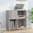 Platenkast 84,5x38x89 cm bewerkt hout grijs