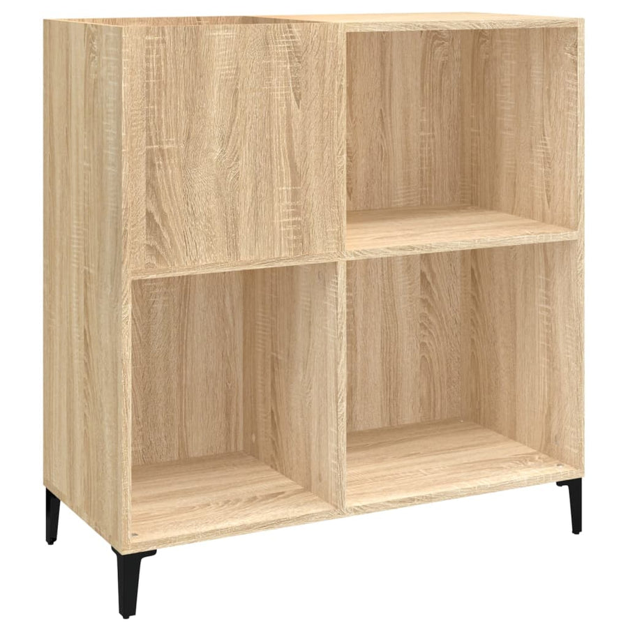 Platenkast 84,5X38X89 Cm Bewerkt Hout Sonoma Eikenkleurig 1