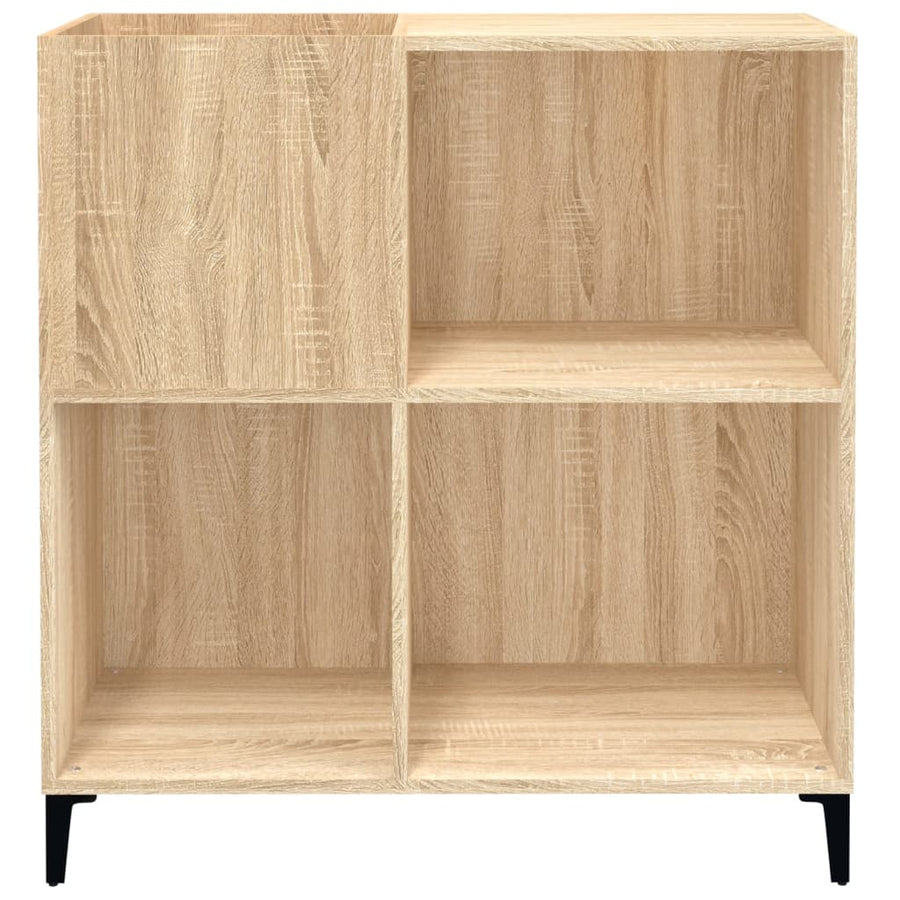 Platenkast 84,5X38X89 Cm Bewerkt Hout Sonoma Eikenkleurig 1