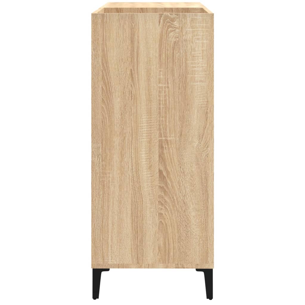 Platenkast 84,5X38X89 Cm Bewerkt Hout Sonoma Eikenkleurig 1