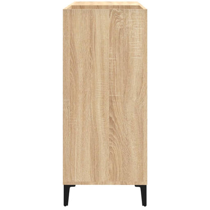 Platenkast 84,5X38X89 Cm Bewerkt Hout Sonoma Eikenkleurig 1