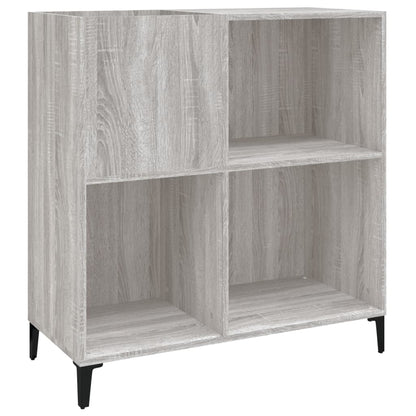 Platenkast 84,5X38X89 Cm Bewerkt Hout Grijs Sonoma Eikenkleurig