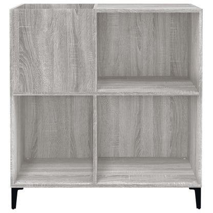 Platenkast 84,5X38X89 Cm Bewerkt Hout Grijs Sonoma Eikenkleurig