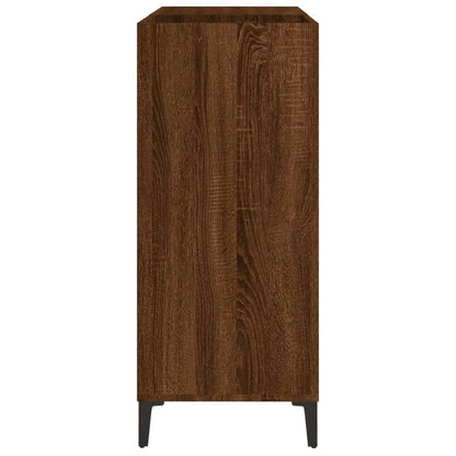 Platenkast 84,5X38X89 Cm Bewerkt Hout bruin eikenkleur