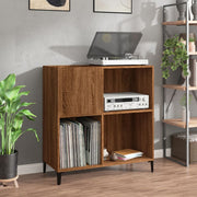 Platenkast 84,5x38x89 cm bewerkt hout bruin