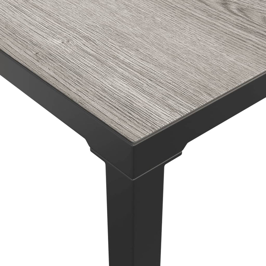 5-Delige Loungeset Poly Rattan Zwart En Grijs 2x hoek + 2x midden + Tafel