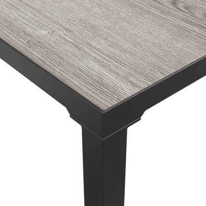 6-Delige Loungeset Poly Rattan Zwart En Grijs hoek + 3x midden + voetensteun + Tafel