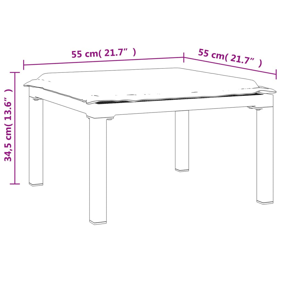 7-Delige Loungeset Poly Rattan Zwart En Grijs 3x hoek + 3x midden + voetensteun