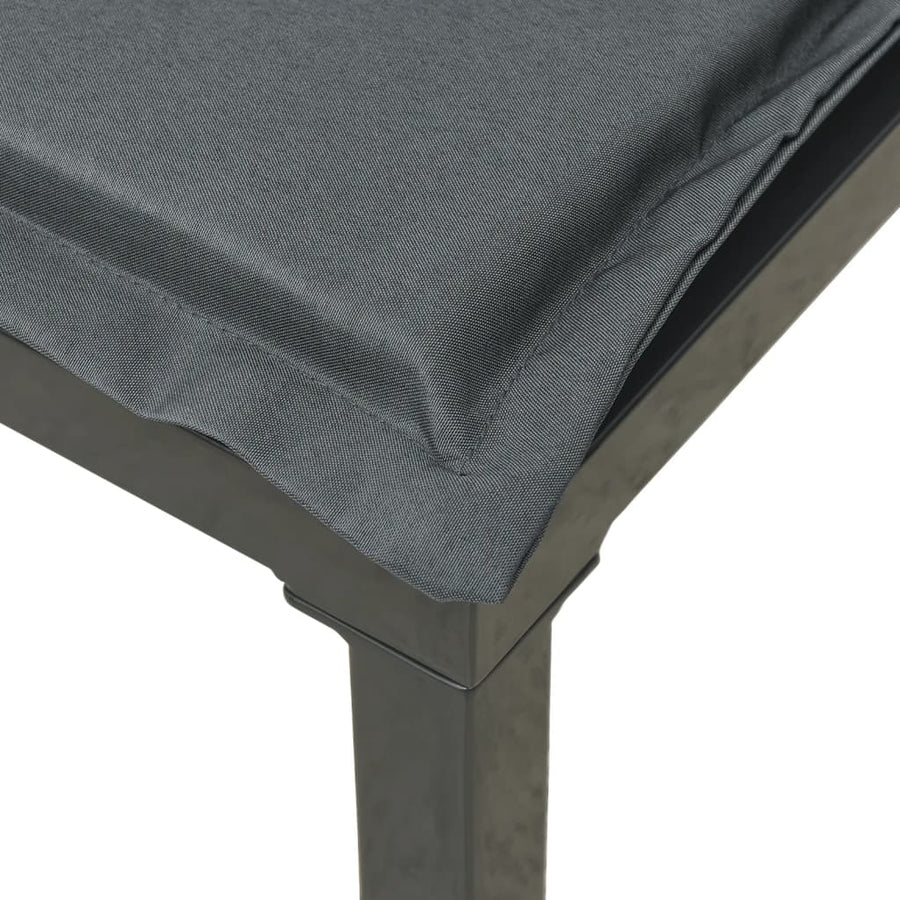 7-Delige Loungeset Poly Rattan Zwart En Grijs 3x hoek + 3x midden + voetensteun