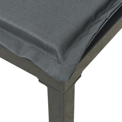 6-Delige Loungeset Poly Rattan Zwart En Grijs 2x hoek + 2x midden + 2x voetensteun