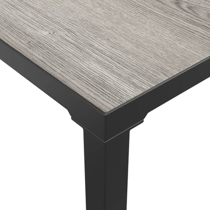 7-Delige Loungeset Poly Rattan Zwart En Grijs 2x hoek + 2x midden + 2x voetensteun + Tafel