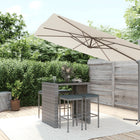 -Delige Tuinbarset Met Kussens Poly Rattan 5 Grijs