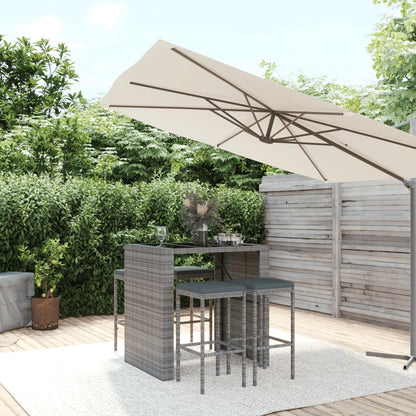 5-Delige Tuinbarset Met Kussens Poly Rattan 4