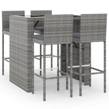 5-Delige Tuinbarset Met Kussens Poly Rattan 4