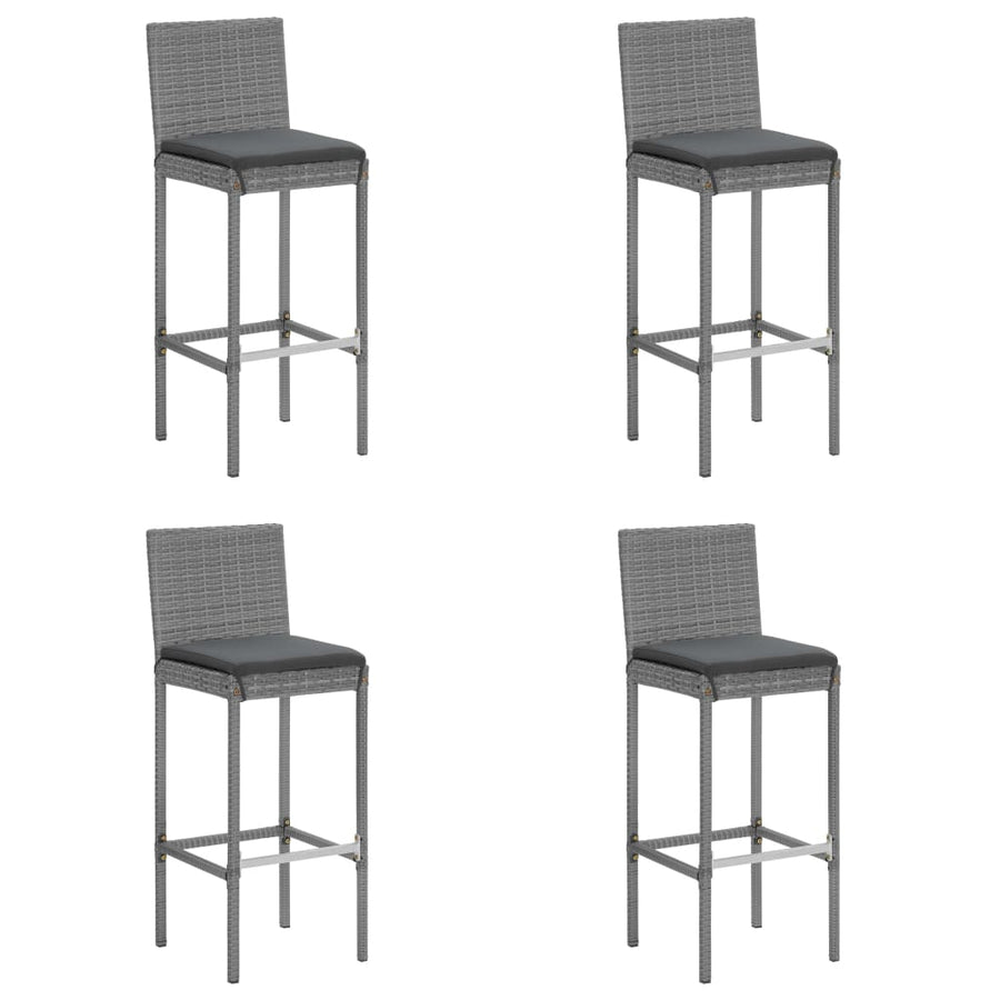 5-Delige Tuinbarset Met Kussens Poly Rattan 4