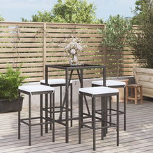 5-Delige Tuinbarset Met Kussens Poly Rattan 4