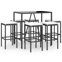 7-Delige Tuinbarset Met Kussens Poly Rattan 6