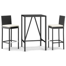 3-Delige Tuinbarset Met Kussens Poly Rattan 2