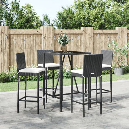 5-Delige Tuinbarset Met Kussens Poly Rattan 4