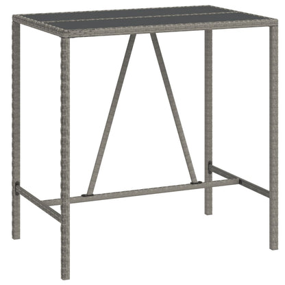 -Delige Tuinbarset Met Kussens Poly Rattan 5 110 cm tafellengte Grijs