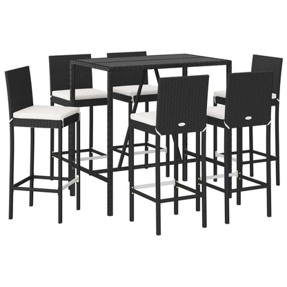 7-Delige Tuinbarset Met Kussens Poly Rattan 6