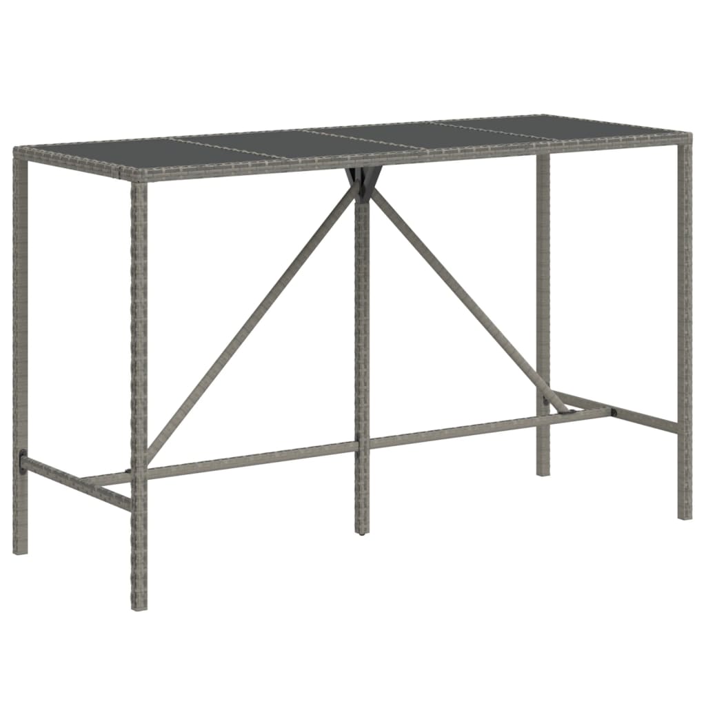 -Delige Tuinbarset Met Kussens Poly Rattan 11 180 cm tafellengte Grijs