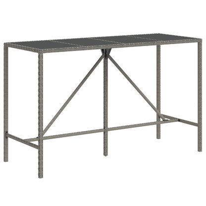 -Delige Tuinbarset Met Kussens Poly Rattan 11 180 cm tafellengte Grijs