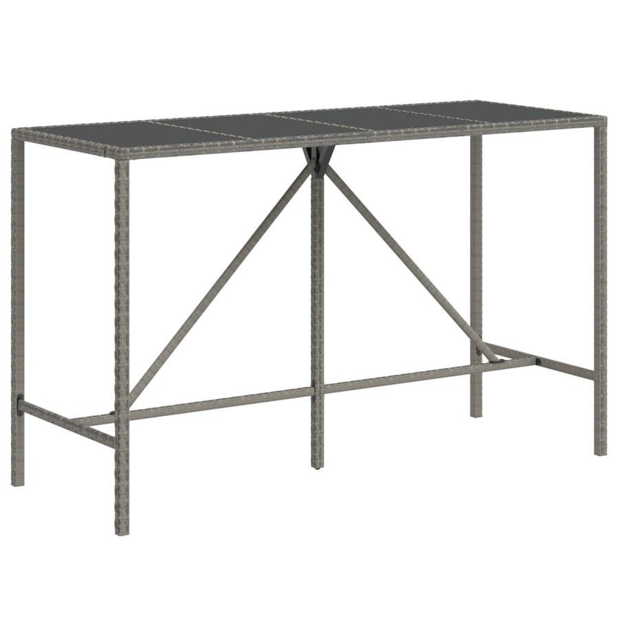 -Delige Tuinbarset Met Kussens Poly Rattan 11 180 cm tafellengte Grijs