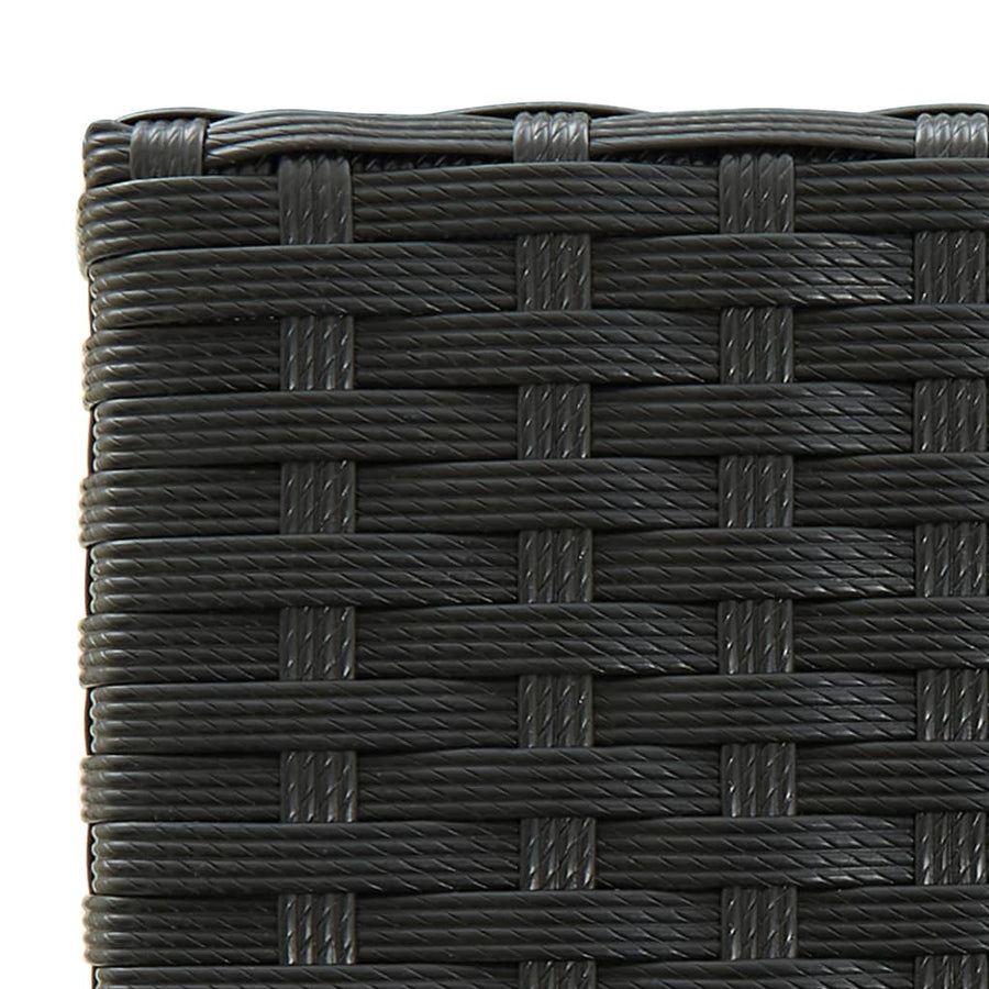 3-delige Tuinbarset poly rattan zwart