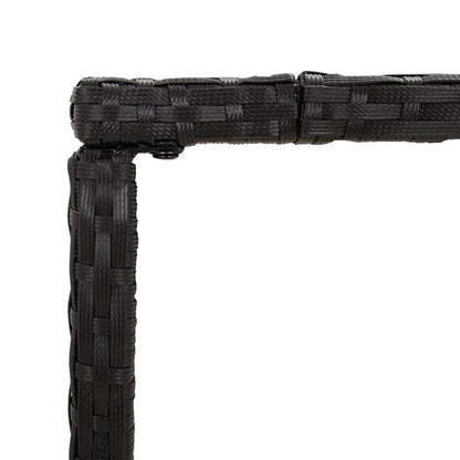5-delige Tuinbarset poly rattan zwart