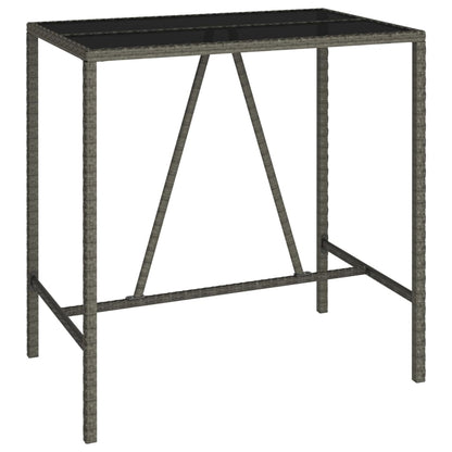 5-delige Tuinbarset poly rattan grijs