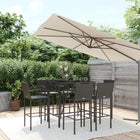7-piece Garden Bar Set poly rattan black