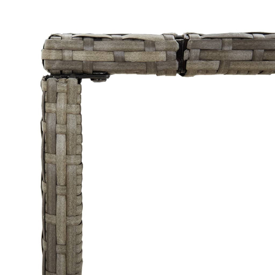 11-delige Tuinbarset poly rattan grijs