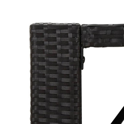 5-delige Tuinbarset poly rattan zwart