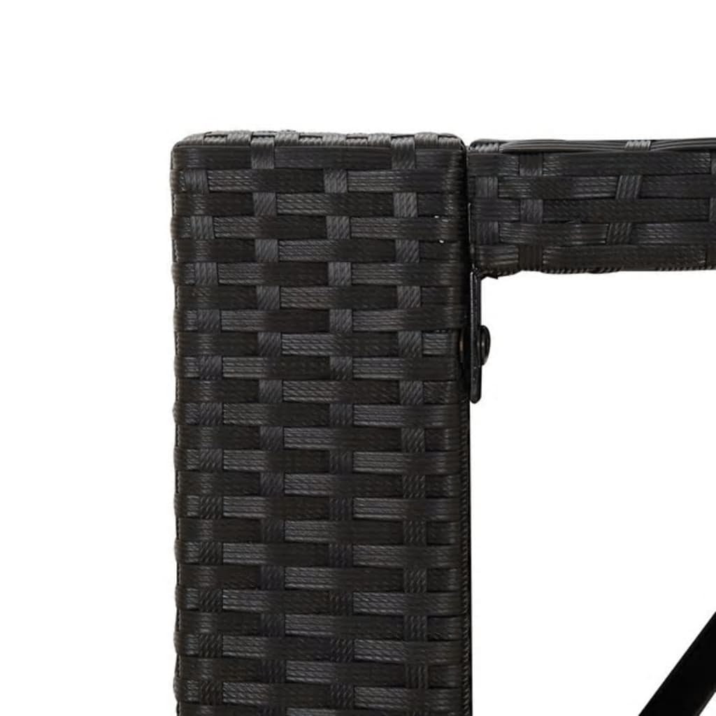 7-delige Tuinbar poly rattan zwart