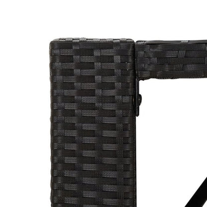 7-delige Tuinbar poly rattan zwart