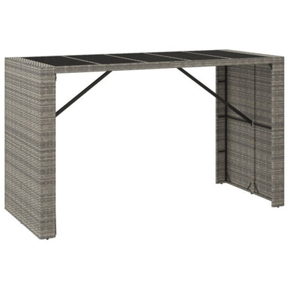 9-delige Tuinbarset poly rattan grijs