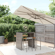 5-Delige Tuinbarset Poly Rattan En Massief Acaciahout 4
