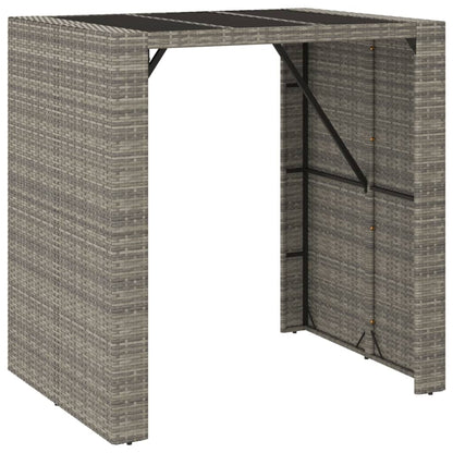 5-Delige Tuinbarset Poly Rattan En Massief Acaciahout 4
