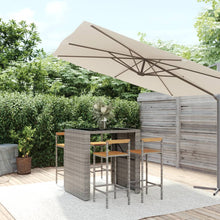 5-Delige Tuinbarset Poly Rattan En Massief Acaciahout 4