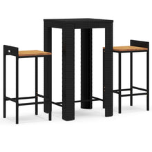 3-Delige Tuinbarset Poly Rattan En Massief Acaciahout 2